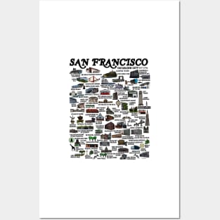 San Francisco Map Posters and Art